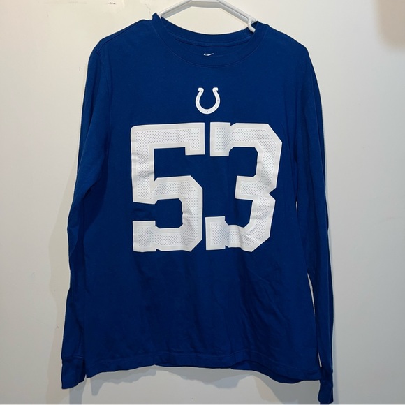 Nike Other - Nike Blue Sports Tee with White Accents